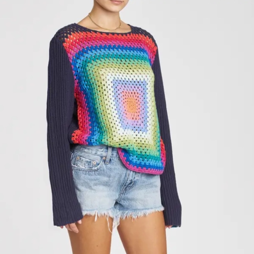 Claudine Crochet Pullover Sweater